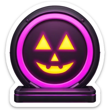 Nether portal neon sticker
