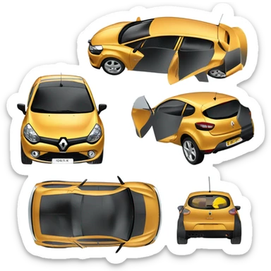 Clio 3 accidentée sticker