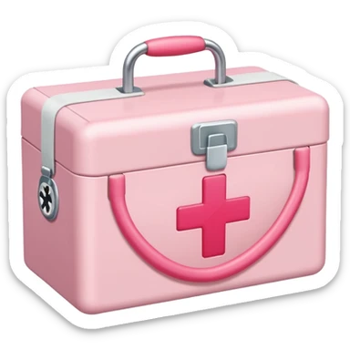 Pastel Pink medical box sticker