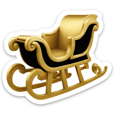Chanel logo Sleigh gold sticker
