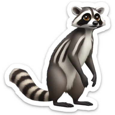 Raccoon-Lemur-hybrid full body sticker