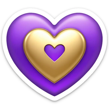 The golden Letter “t” inside a Purple Heart sticker