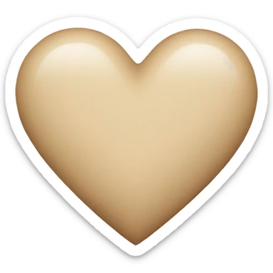 Beige Heart sticker