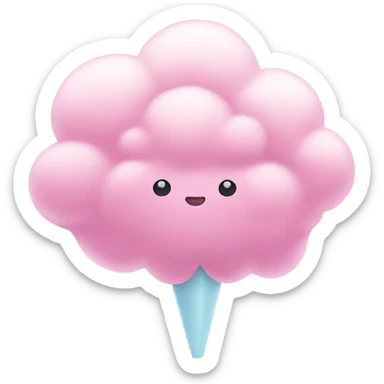 A cloud that looks like pink candy floss sticker
