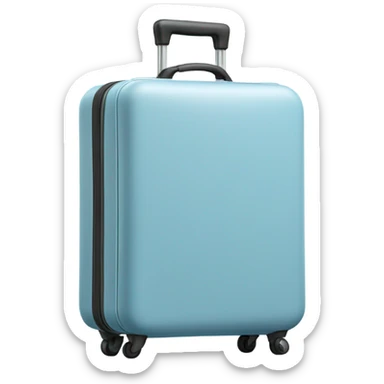 Light blue suitcase sticker