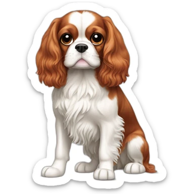 dog Cavalier King Charles Spaniel full body sticker