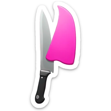 pink knife sticker
