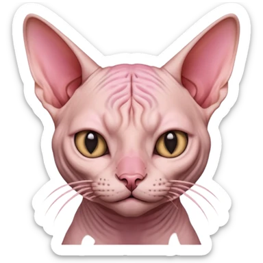 Sphynx cat nosepicking sticker