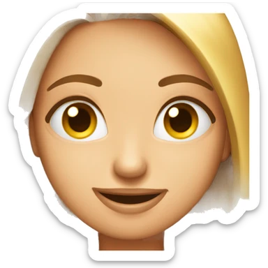 smirk emoji touching a female emoji that blushes sticker