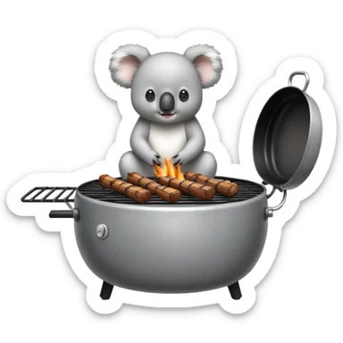 koala siting on a barbecue sticker