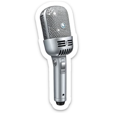 A microphone with gitter sticker