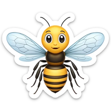 una abeja animada sticker