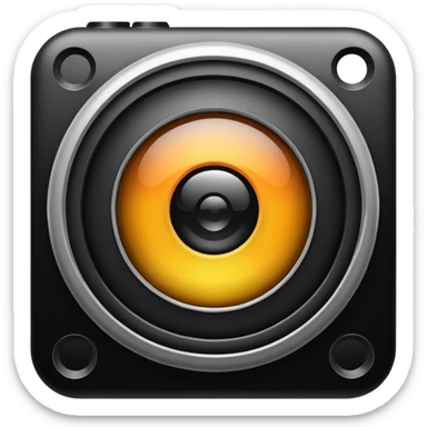 create a camera aperture emoji with black blades, 24px should be the emoji sticker