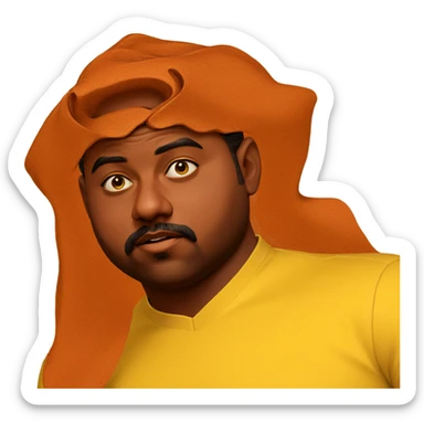 portrait of dark-skinned male sticker