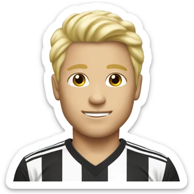 Soccer boy blonde hair sticker