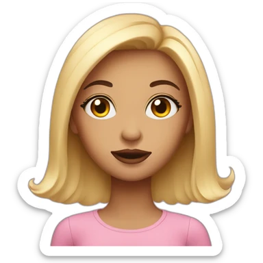 sassy girl with long false lashes sticker