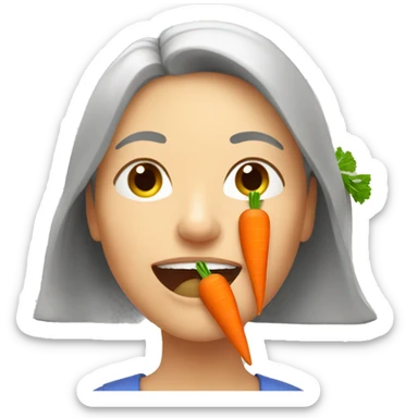 My mum eating carrots sticker