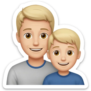 hijo habalndo con padre sticker