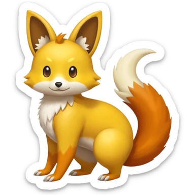 Buizel-Emolga-Pachirisu-Cacomistl-Fakemon-hybrid-creature (full body) sticker