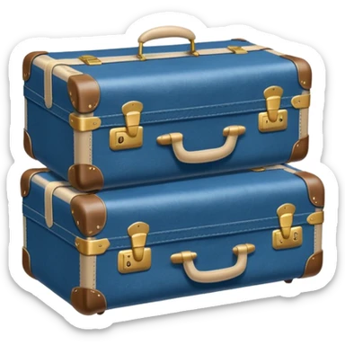 blue and beige suitcases sticker