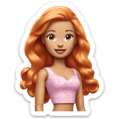 Beautiful Barbie ginger sticker