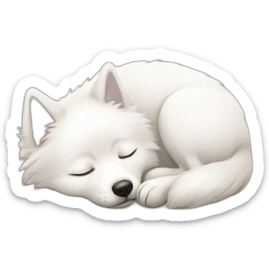 Japanese spitz sleep sticker
