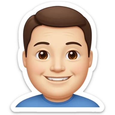 smirk with double chin sticker