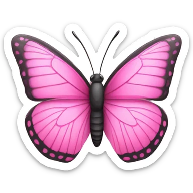 pink butterfly sticker