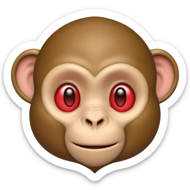 un mono con un corazon pero mas realista sticker