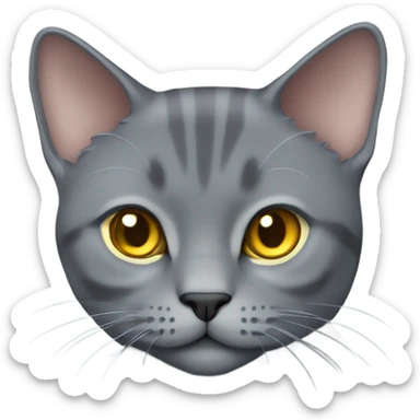 Full body chartreux cat sticker