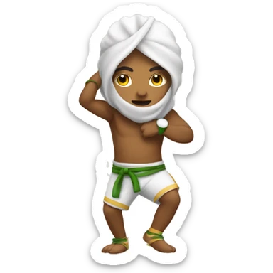 Corujinha com calsa de capoeira sticker