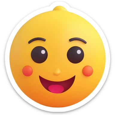 emoji with a fake happy smile, but sad eyes, trying to hide sadness sticker