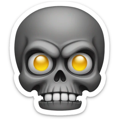 really angry skull sticker