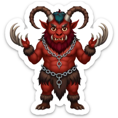 Christmas Krampus full body sticker