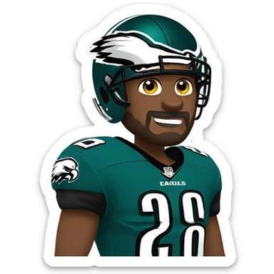 eagles football player 26 sticker