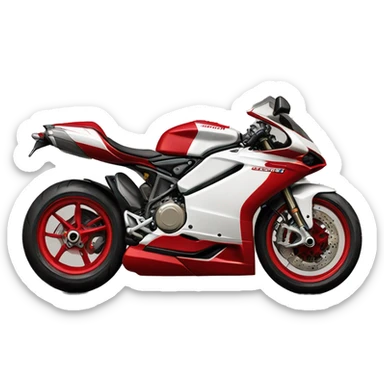A red ducati 1098 sticker