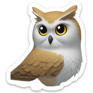 Chat sur oiseau sticker