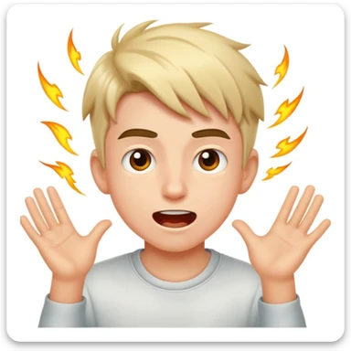 Energetic, impatient boy sticker