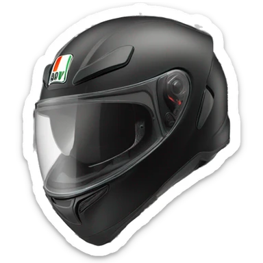 black AGV bike helmet sticker
