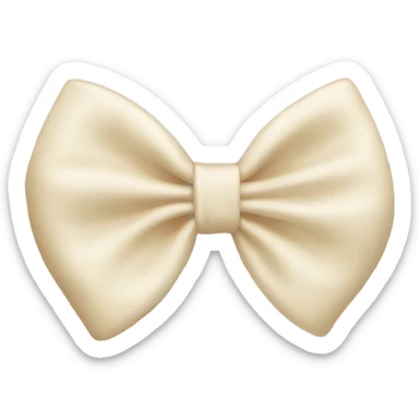 cream bow  sticker