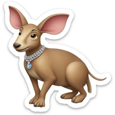 Aardvark Wearing chugging heels and with earrings and jewelry  sticker