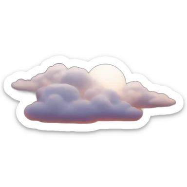 orange sunset with white clouds sticker