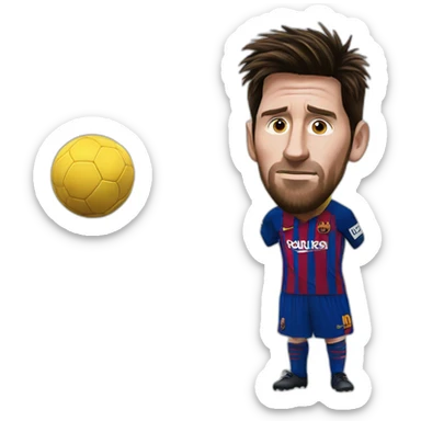messi doubting sticker