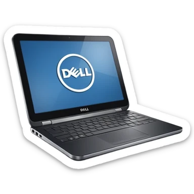 generate an ios genmoji of a dell laptop sticker