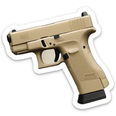 beige glock 17 sticker