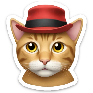 cat with hat sticker
