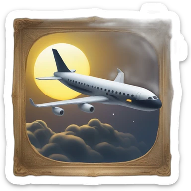 Chat Potté sur un avion qui se crash sur la lune de sang sticker