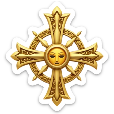 sun cross templar sticker