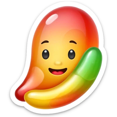 Jelly bean sticker