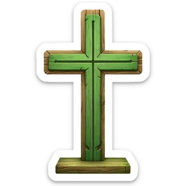 change the red cross emoji color from red to green color sticker